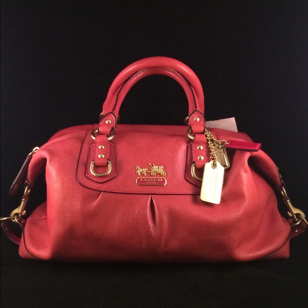 Coach Cherry Red Leather Woman’s Satchel